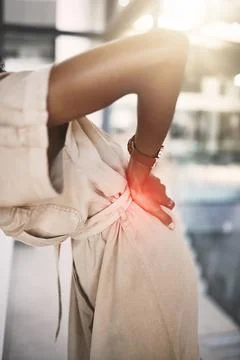 When stress presents itself in the physical form. a young businesswoman Stock Photos