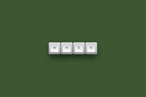 When text on a 3d keyboard button with shadow concept series Stock Illustration