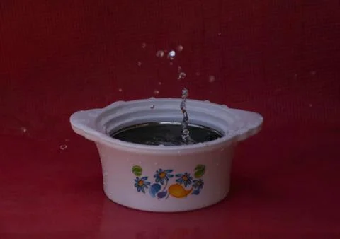 When these splashes touch the ground Stock Photos