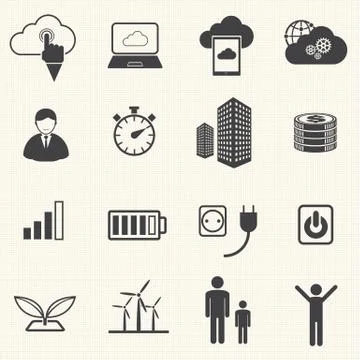 When using The Cloud. Cloud Computing Explained, Vector Stock Illustration