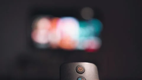 When using the remote control to change channels on a broadcasting platform. Stock Footage 249469720