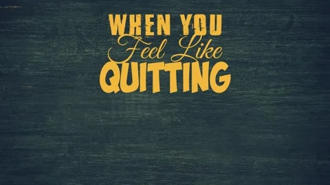 When you feel like quitting think about why you started motivation quote Stock Footage 219905486