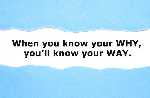When You Know Your Why You Will Know Your Way Quote 스톡 사진