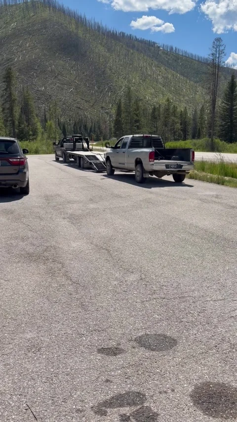 When You Need Load a Truck Without a Winch, Bondurant, Wyoming, USA - 09 Jul 202 Stock Footage 340294092