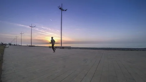 When you run fast everything else moves slow Stock Footage 87654136