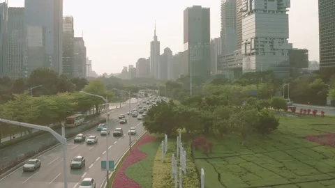 Whenever at work, there is traffic on Shenzhen’s roads 库存影片 148498905