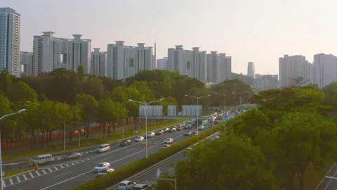 Whenever at work, there is traffic on Shenzhen’s roads 库存影片 148499007