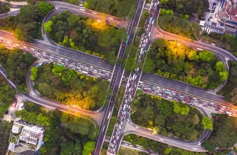 Whenever at work, there is traffic on Shenzhen’s roads 库存影片 148499631