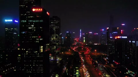 Whenever at work, there is traffic on Shenzhen’s roads Stock Footage 148512823