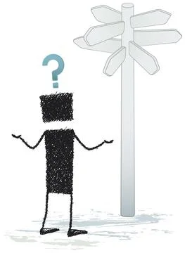 Where am I going Stock Illustration