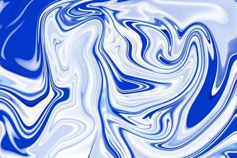 Where art meets vibrant expression abstract blue and white liquid paint swi.. Stock Illustration