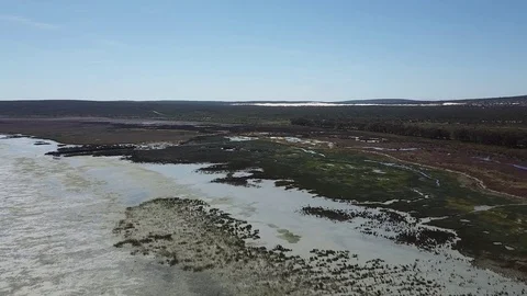 Where the Beach Meets the Land Stock-Footage 115320958