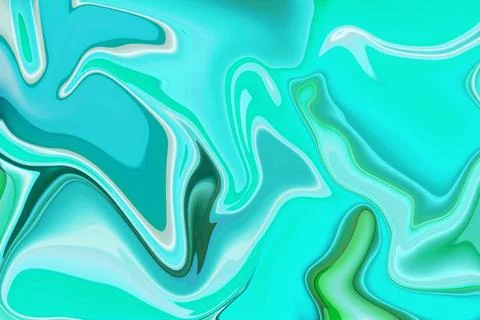 Where creativity flows abstract fantasy green liquid marble texture with sw.. Illustrazione stock