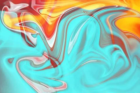 Where creativity flows abstract liquid background design with combined color Stock Illustration