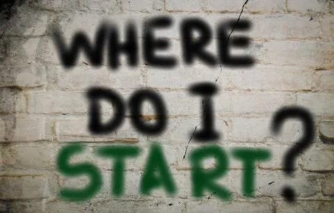 Where do i start concept Stock Illustration