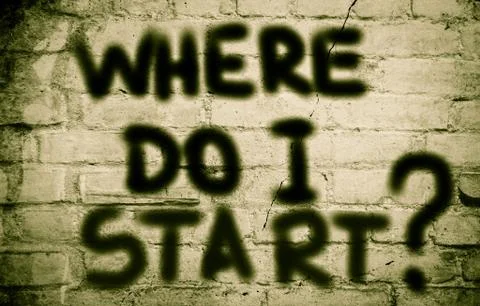Where do i start concept Stock Illustration