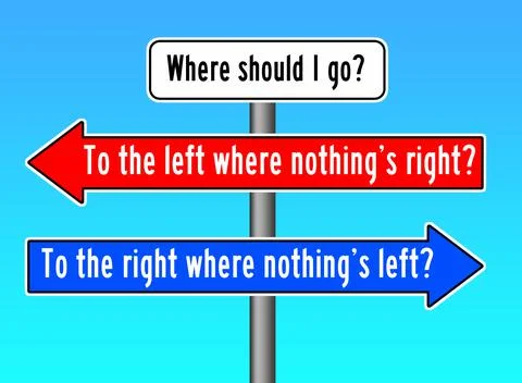 Where to go left right Stock Illustration