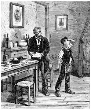 Where is it? or is it this miserable? repeated the little Parisian, vintage e Stockillustratie