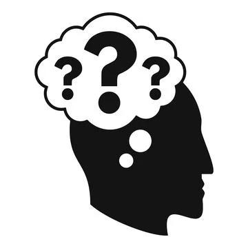 Where memory icon simple vector. Lost health Illustrazione stock