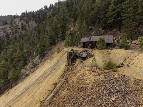 Where Mining History Meets Mountain Wilderness Stock Photos