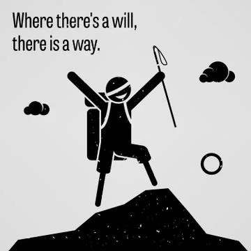 Where There is a Will, There is a Way Stock-Illustration