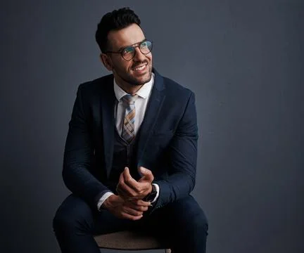 Where theres a will, hell find a way. Studio shot of a stylish young businessman Stock Photos