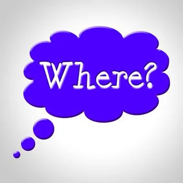 Where thought bubble indicating search out and spot 스톡 일러스트