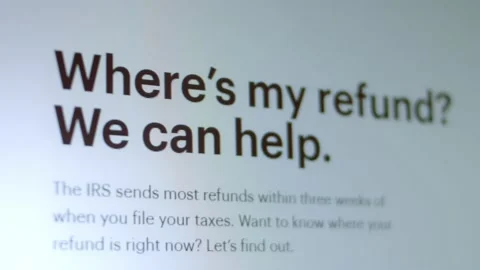 Where's my refund. Shooting the screen in pixel mode Vídeo Stock 200477276