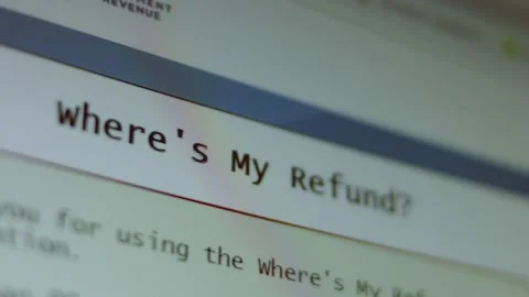 Where's my refund. Shooting the screen in pixel mode Vídeo Stock 200479520