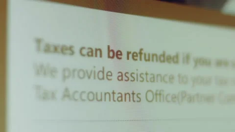 Where's my refund. Shooting the screen in pixel mode, Contour highlighting Vídeo Stock 232486052