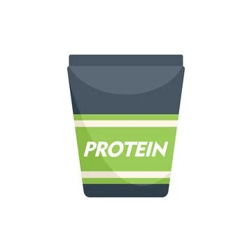 Whey protein container for bodybuilding training Stock Illustration