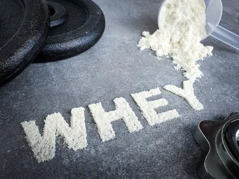 Whey protein isolate Stock Photos