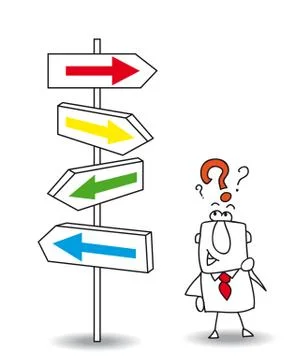 Which direction Stockillustratie