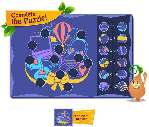 Which part brainteaser game freelance Stock Illustration