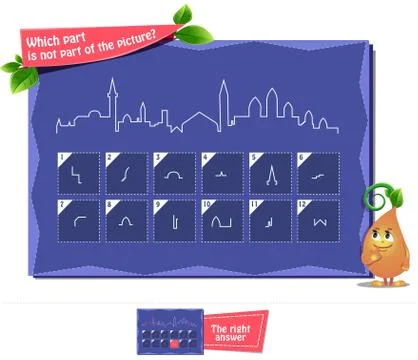 Which part brainteaser game Illustrazione stock