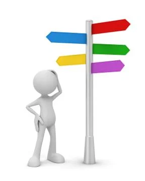 Which way to go concept illustration Stock Illustration