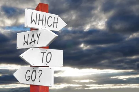 Which way to go - concept Stock-Fotos