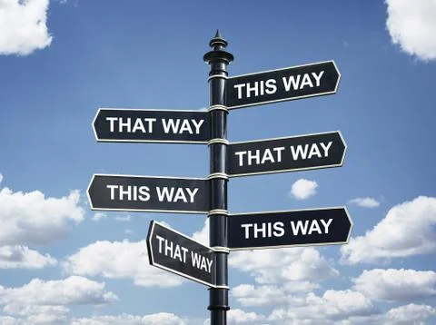 Which way to go? Stock Photos