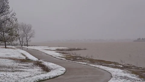 Whichita Lake at winter time. Stock Footage 100941203