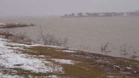 Whichita Lake at winter time. Stock Footage 100941208
