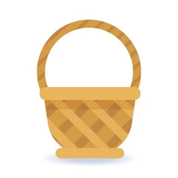 Whickered basket on a white background. Stock Illustration