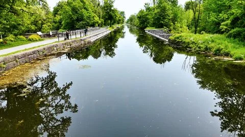 While Being Squeezed - Nine Mile Creek Aqueduct - Syracuse, NY Stock Photos