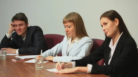 While  business conference Stock Footage 42778262