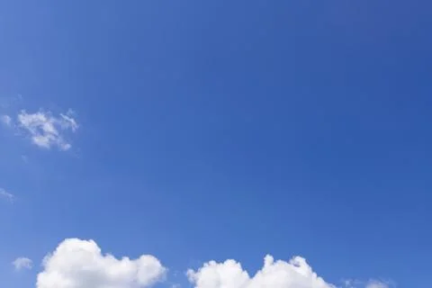 While Clouds over Blue Sky Background Foto stock