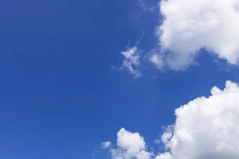 While Clouds over Blue Sky Background Foto stock