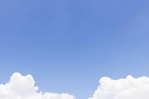 While Clouds over Blue Sky Background Stock Photos