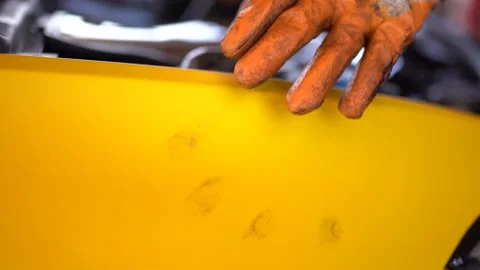 While the mechanic is repairing the engine, Stock Footage 180887739