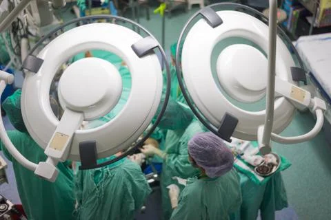 While surgery performed by emergency physicians and nurses. Stock Photos