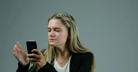 While using the cell phone everything stops working, what a rage! Stock Footage 237865285