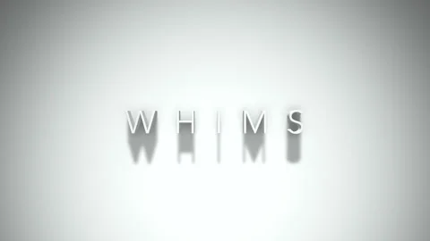 Whims 3D title animation with shadows on a white background Stock Footage 297217252